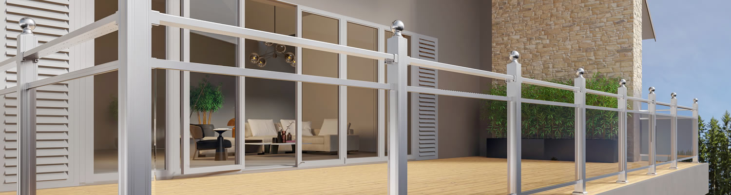 Aluminium railing Aluminium fence Aluminium glass railing