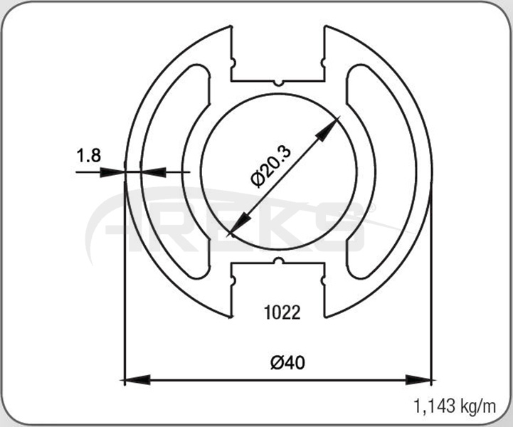40LIK_CIFT_KANAL_DIKME_PROFILI_1_8_MM Aluminium railing Aluminium fence Aluminium glass railing