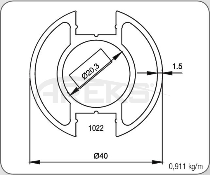 40LIK_CIFT_KANAL_DIKME_PROFILI_1_5_MM Aluminium railing Aluminium fence Aluminium glass railing