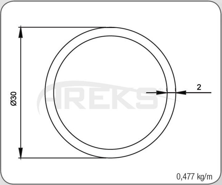 30LUK_BORU_2_MM Aluminium railing Aluminium fence Aluminium glass railing