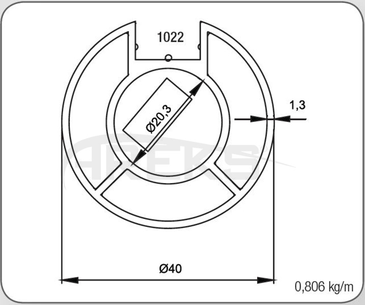 40LIK_TEK_KANAL_DIKME_PROFILI_1_3_MM Aluminium railing Aluminium fence Aluminium glass railing