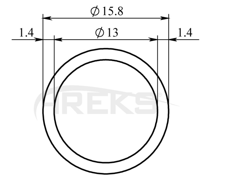 16LIK_BORU_1_4_MM Aluminium railing Aluminium fence Aluminium glass railing