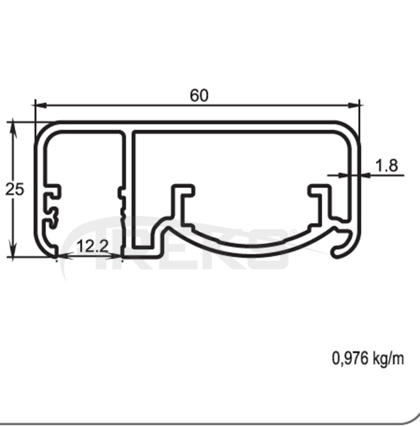 25X60_KARE_PROFIL Aluminium railing Aluminium fence Aluminium glass railing