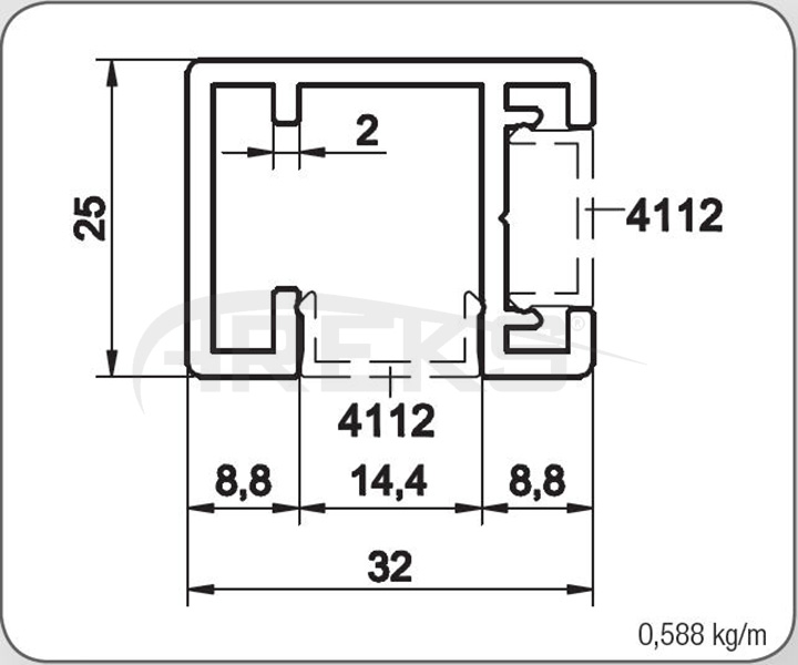 32X25_KARE_CAM_PROFILI Aluminium railing Aluminium fence Aluminium glass railing
