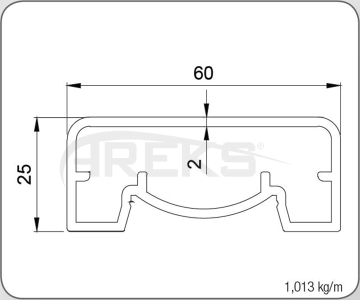 25X60_KARE_PROFIL Aluminium railing Aluminium fence Aluminium glass railing