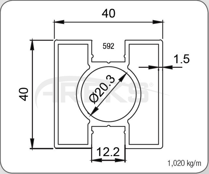 40X40_KARE_DIKME_PROFILI_1_5_MM_ Aluminium railing Aluminium fence Aluminium glass railing