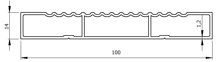 100X14_CIT_PROFILI Aluminium railing Aluminium fence Aluminium glass railing