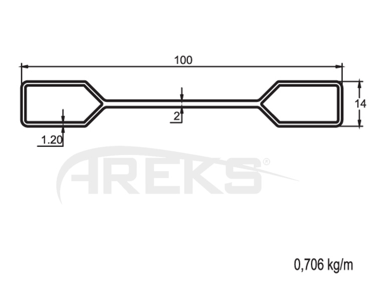 100X14_CIT_PROFILI Aluminium railing Aluminium fence Aluminium glass railing