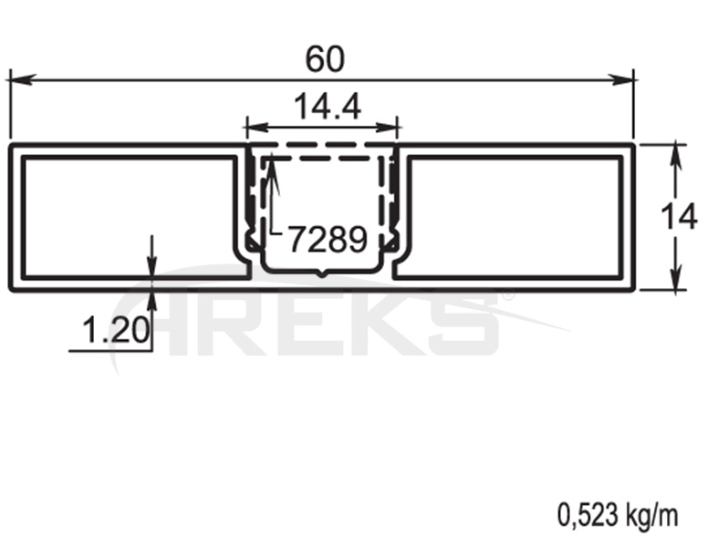 60X14_CIT_PROFIL Aluminium railing Aluminium fence Aluminium glass railing