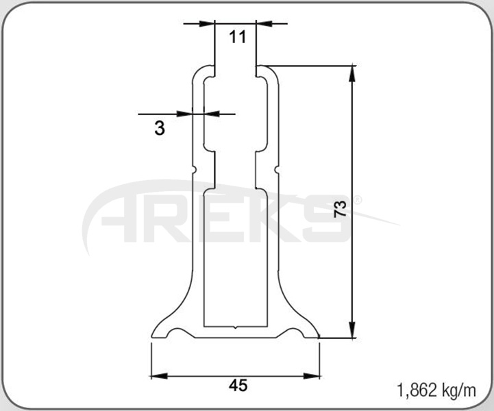 ALT_ETEK_PROFILI Aluminium railing Aluminium fence Aluminium glass railing