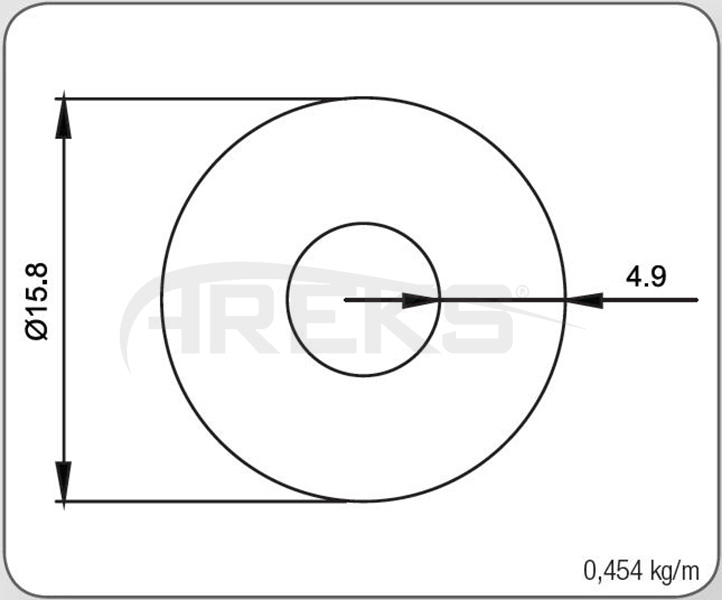 16LIK_BORU_4_9_MM Aluminium railing Aluminium fence Aluminium glass railing