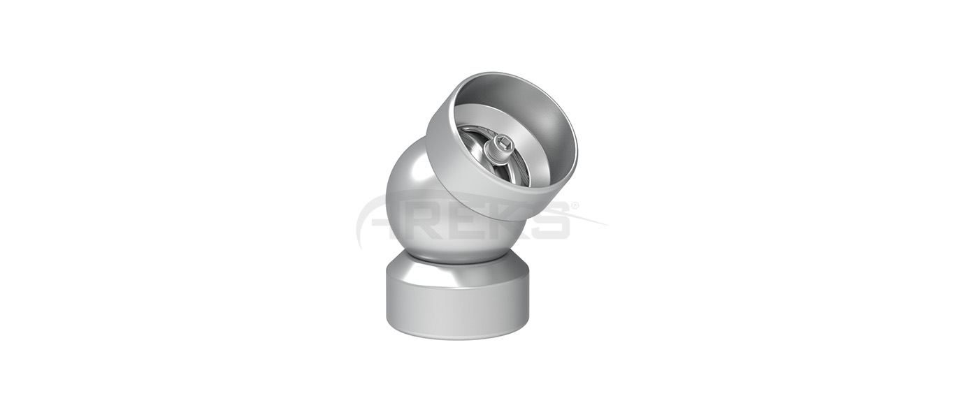 50lik_Ayarli_Kure_Dirsek Aluminium railing Aluminium fence Aluminium glass railing