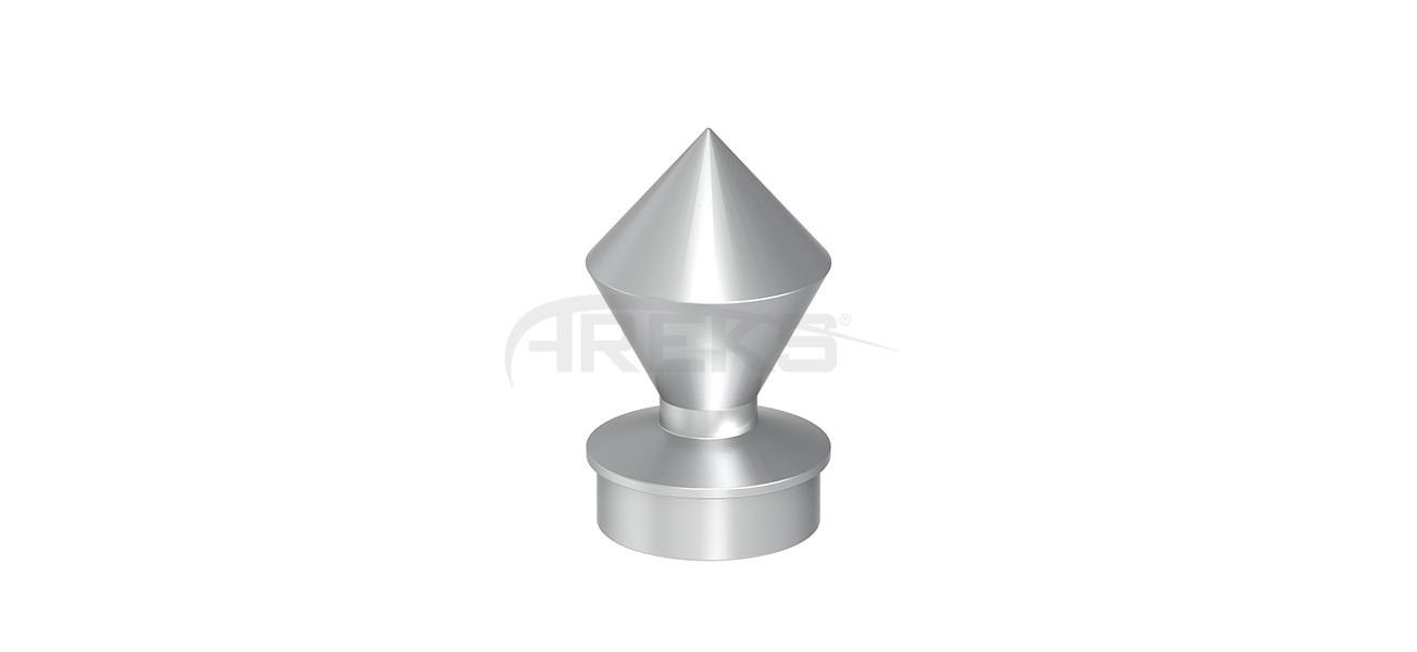 65lik_Boru_Mizrak_Dekorlu_Tapa Aluminium railing Aluminium fence Aluminium glass railing