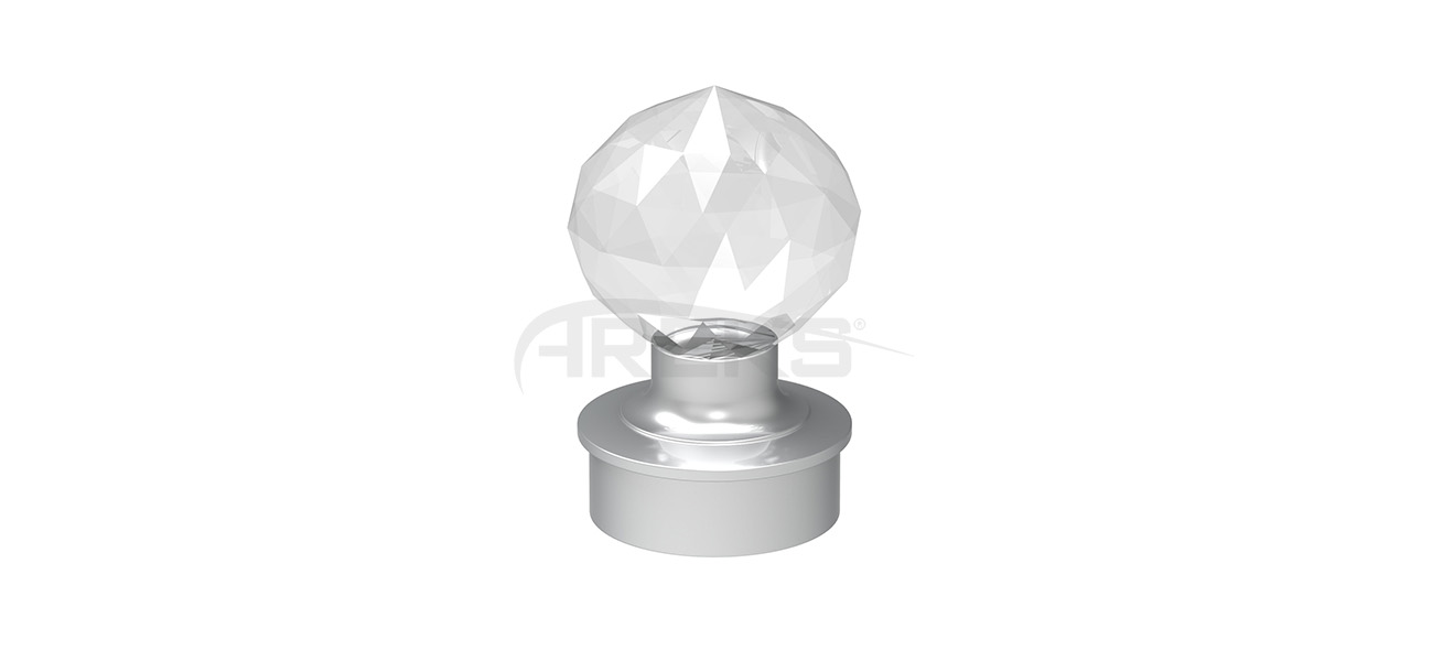 65x70_Kristal_Dekorlu_Tapa Aluminium railing Aluminium fence Aluminium glass railing