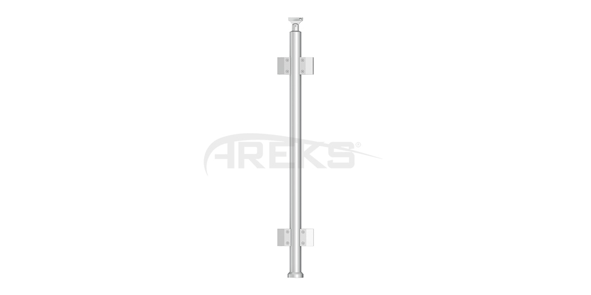 40lik_Dikme_Takimi_Ciftli_Cam_Tutamakli_85_cm Aluminium railing Aluminium fence Aluminium glass railing