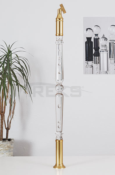 Cap_38LIK_DEKORLU_KABARCIKLI__DIKME Aluminium railing Aluminium fence Aluminium glass railing