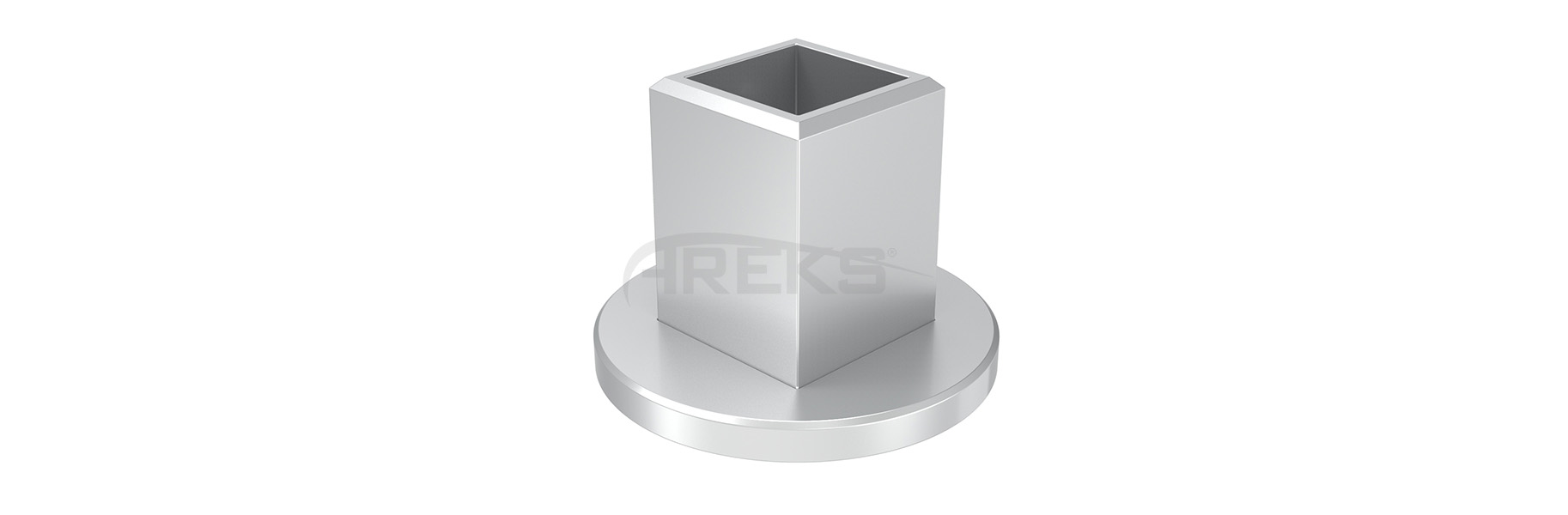 40X40_Kare_Kapakli_Flans Aluminium railing Aluminium fence Aluminium glass railing