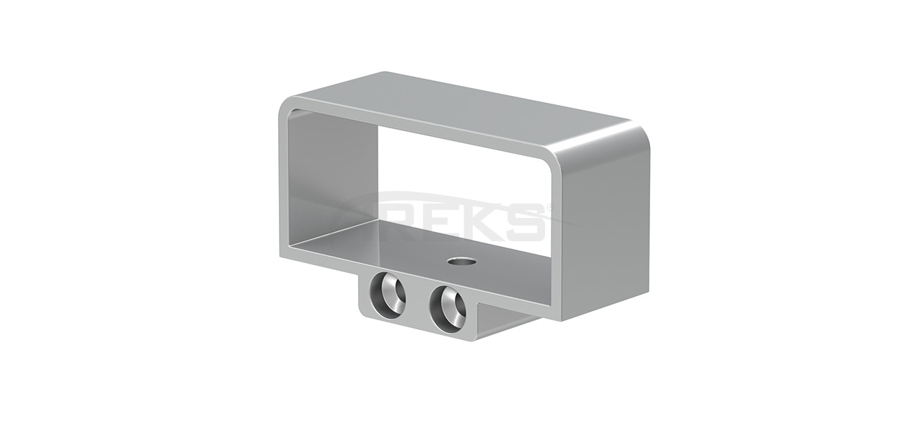 25x60_Kare_2_Delikli_Boru__Flansi Aluminium railing Aluminium fence Aluminium glass railing