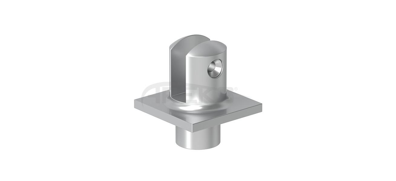 40x40_Kare_Dikme_Yarikli_Tapa Aluminium railing Aluminium fence Aluminium glass railing