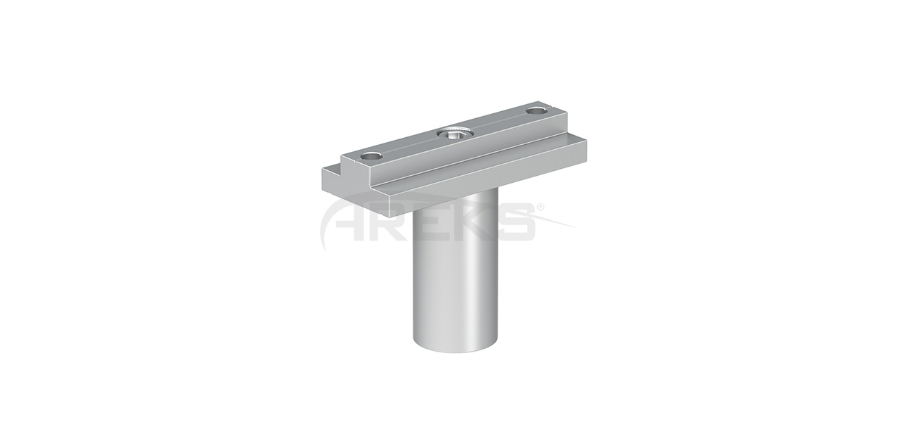 40X40_Kare_Dikme_Duz_Sabit_Mafsal Aluminium railing Aluminium fence Aluminium glass railing