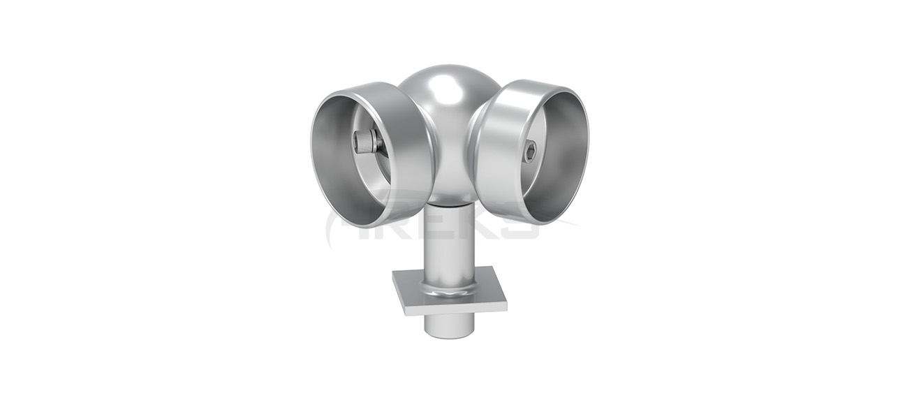40X40_Kare_Dikme_50lik_Boru_Hareketli_Kure_Dirsek Aluminium railing Aluminium fence Aluminium glass railing