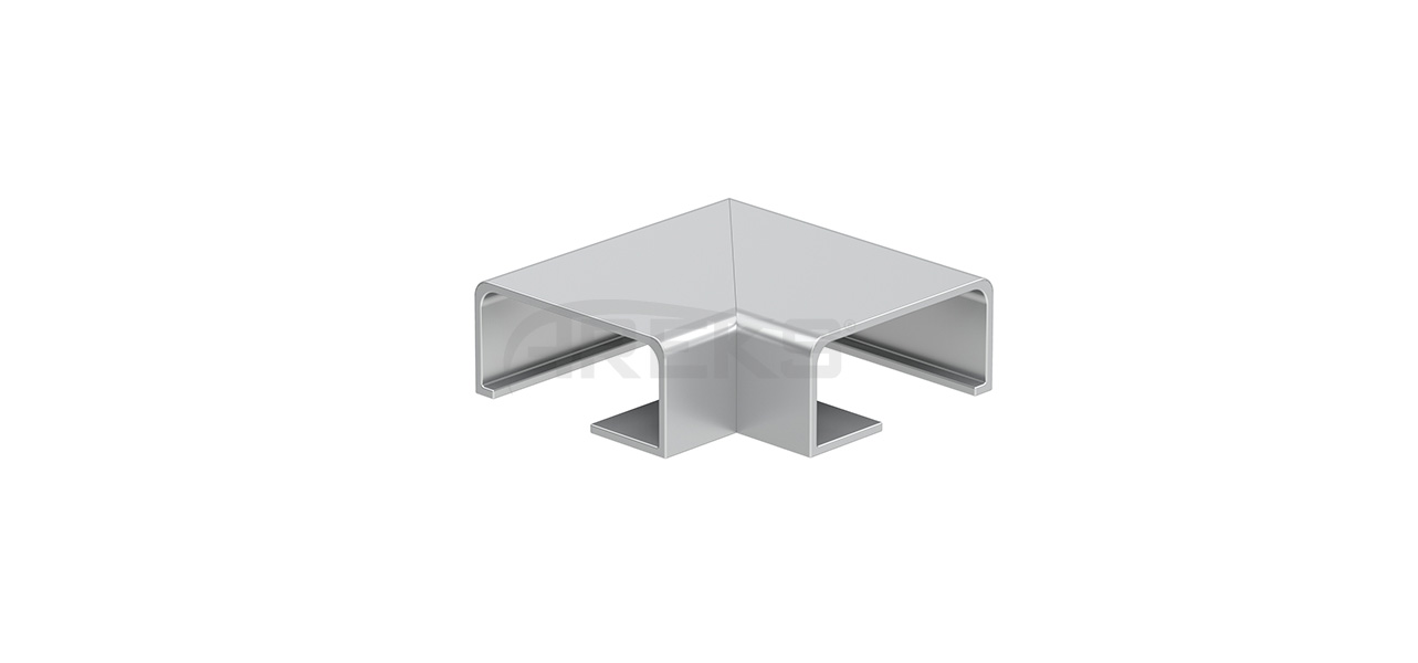 25x60_90_Derece_Kanalli_Donus Aluminium railing Aluminium fence Aluminium glass railing