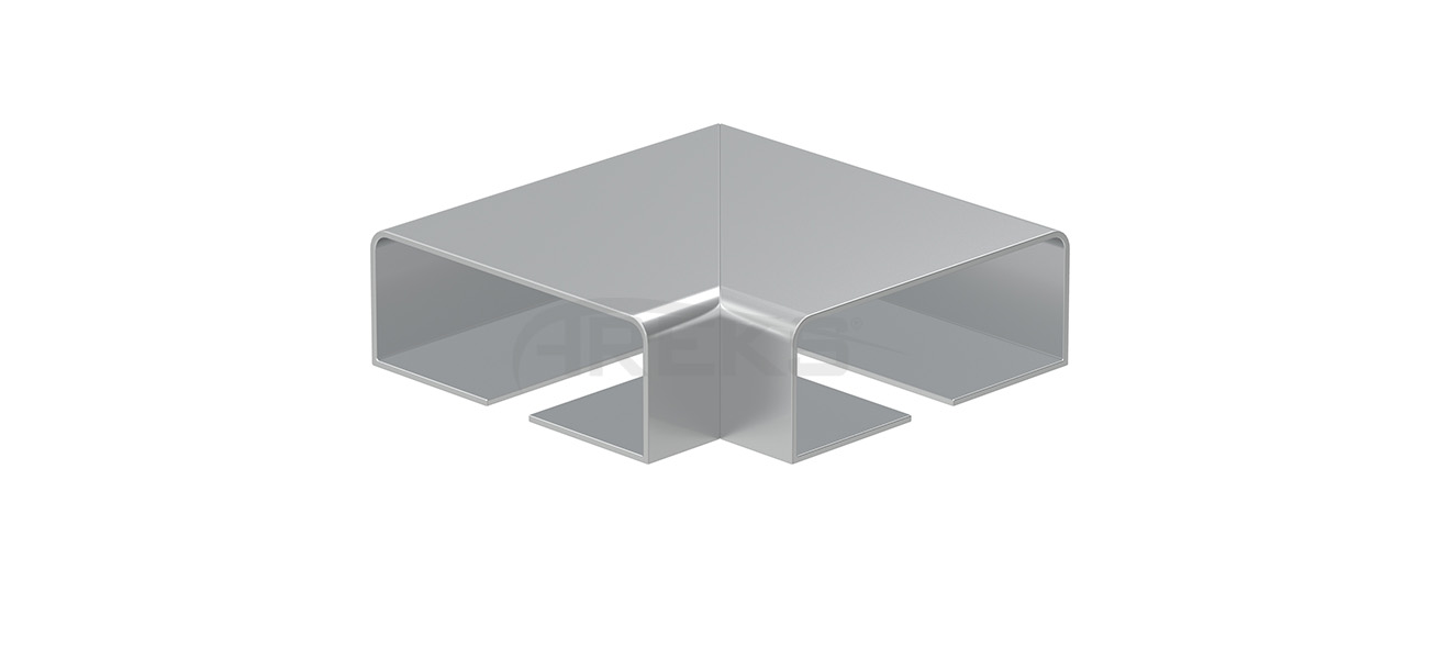 30X80_90_Derece_Ortadan_Kanalli_Donus_ Aluminium railing Aluminium fence Aluminium glass railing