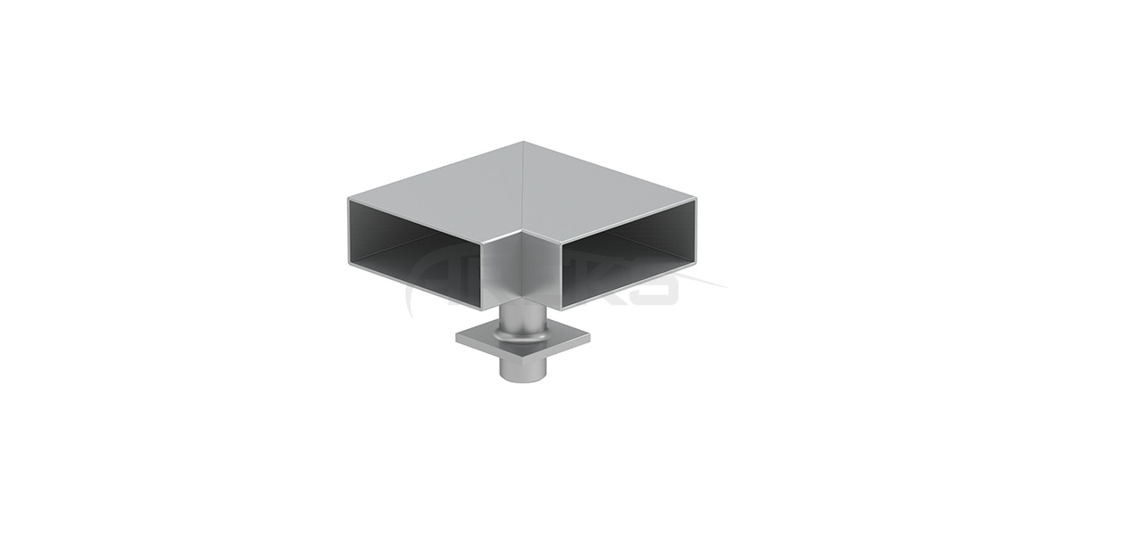 25x60_90_Derece_Mafsalli_Donus Aluminium railing Aluminium fence Aluminium glass railing