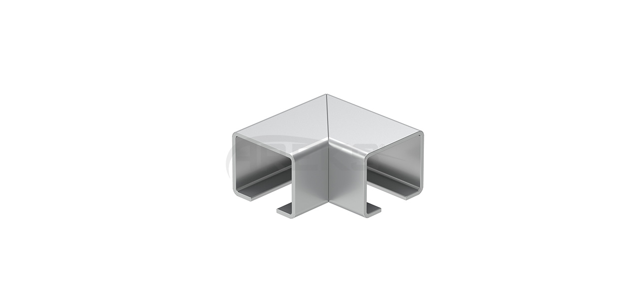 25x32_90_Derece_Kanalli_Donus Aluminium railing Aluminium fence Aluminium glass railing