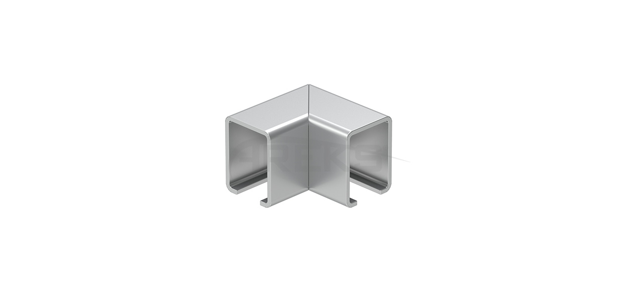 27x20_90_Derece_Kanalli_Donus Aluminium railing Aluminium fence Aluminium glass railing
