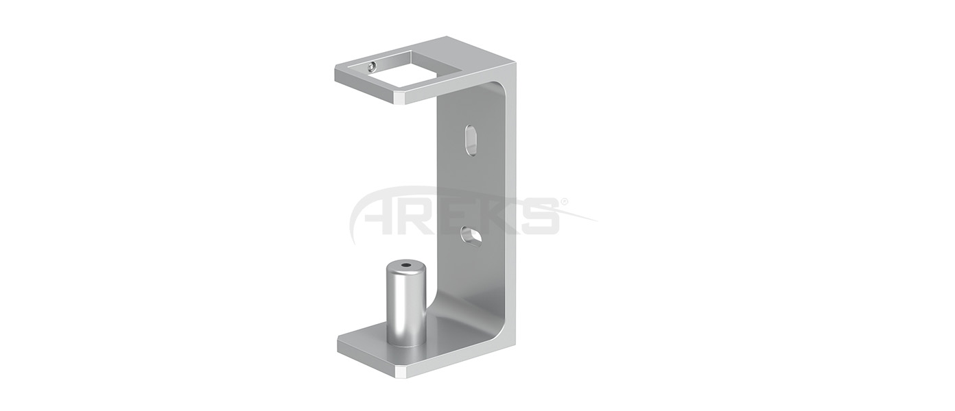 40X40_Kare_Dikme_Yandan_Baglanti_Takimi_15_cm Aluminium railing Aluminium fence Aluminium glass railing