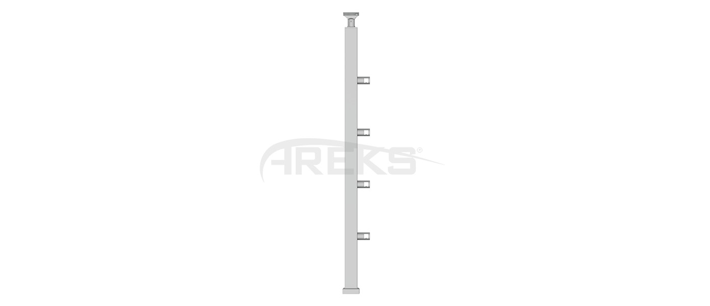 40X40_Kare_Dikme_Takimi_4_Emniyet_Tutamakli_85_cm Aluminium railing Aluminium fence Aluminium glass railing