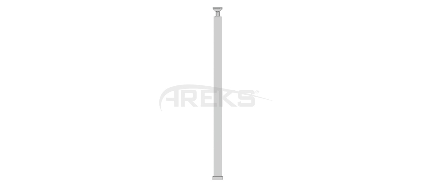 40x40_Kare_Dikme_Takimi_85_cm Aluminium railing Aluminium fence Aluminium glass railing